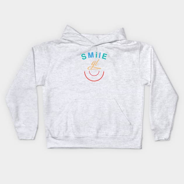 smile for a good life Kids Hoodie by good_life_design